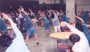 Asian Festival Audience practice Qigong with Buddha Zhen