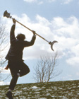 Buddha Zhen with Shaolin Monk Spade Staff